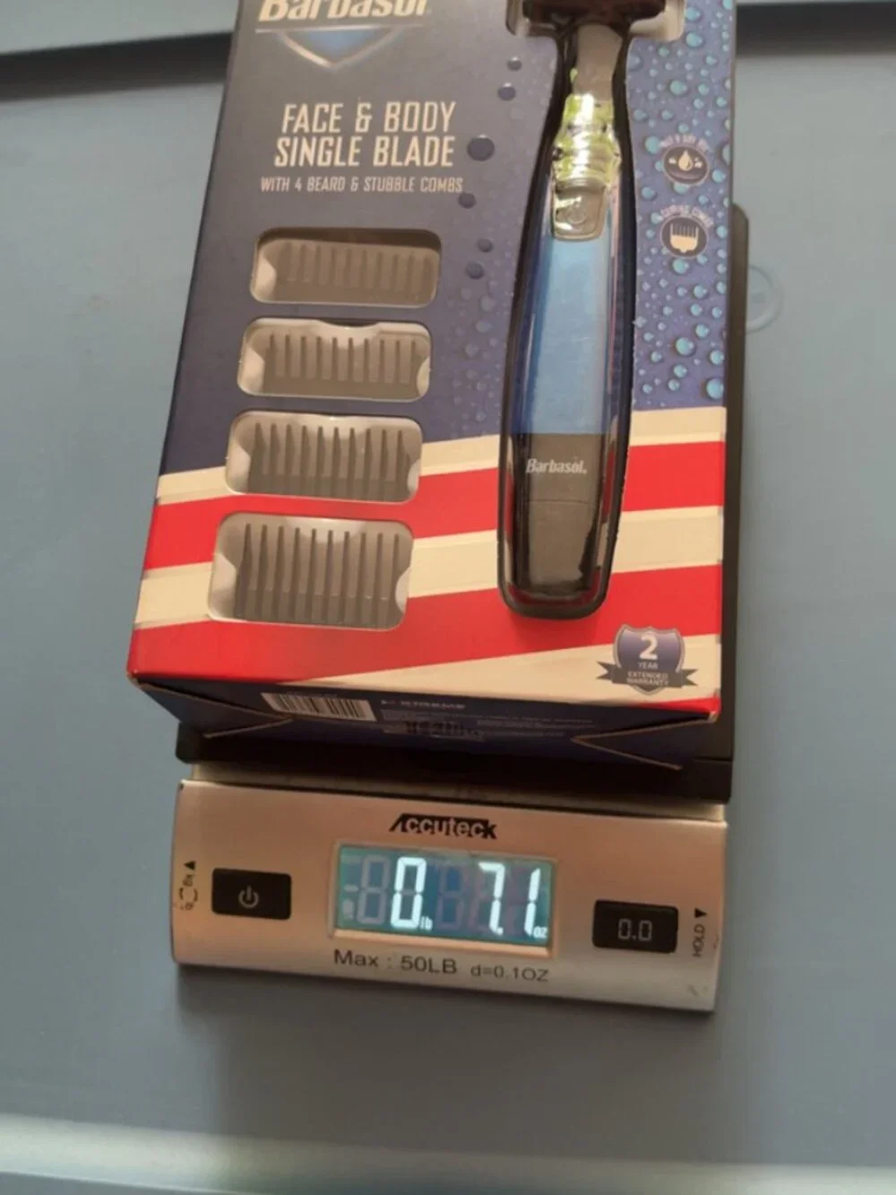 Barbasol Face & Body Single Blade Trimmer - New in Box w/ 4 Combs